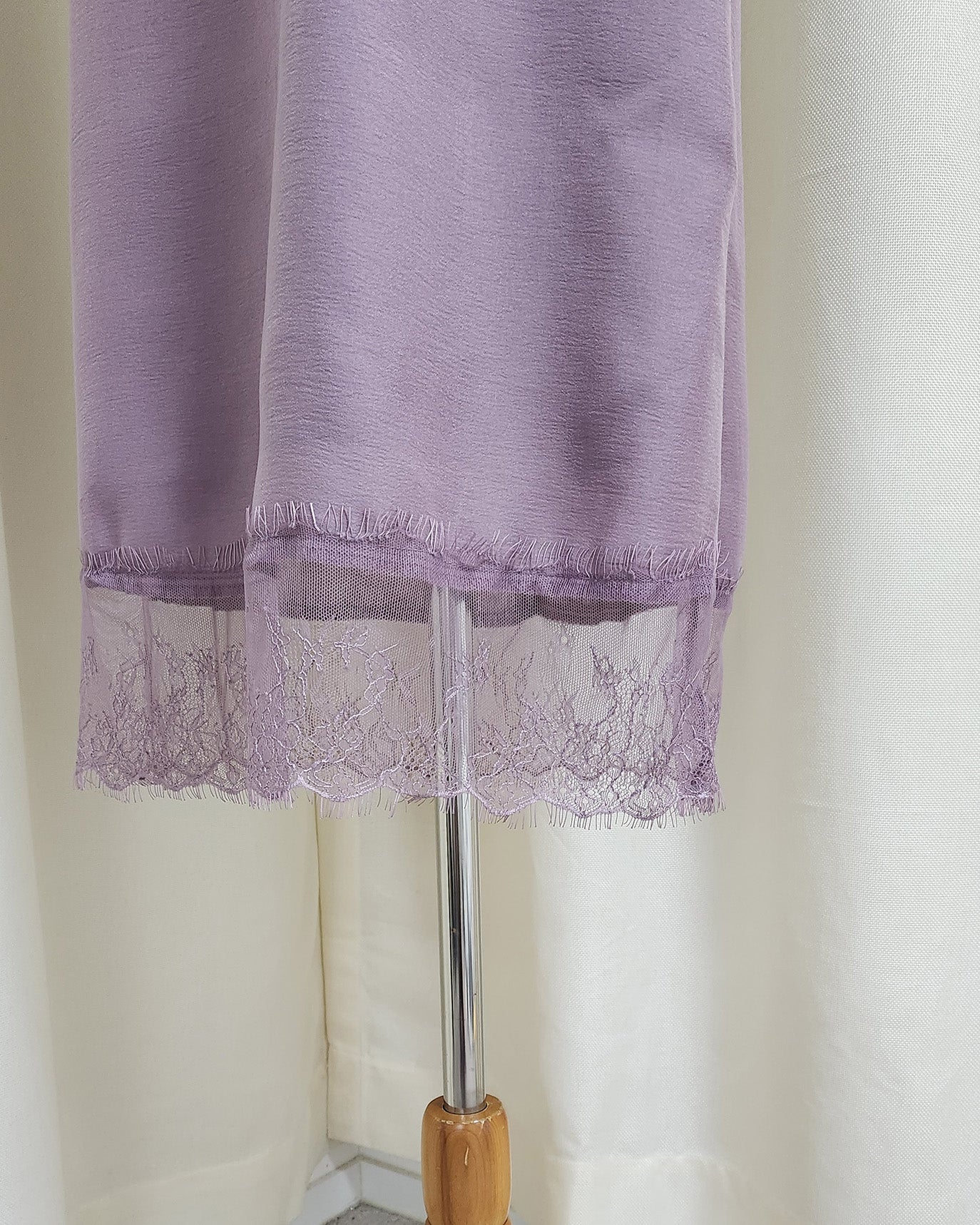 lace point camisole midi dress