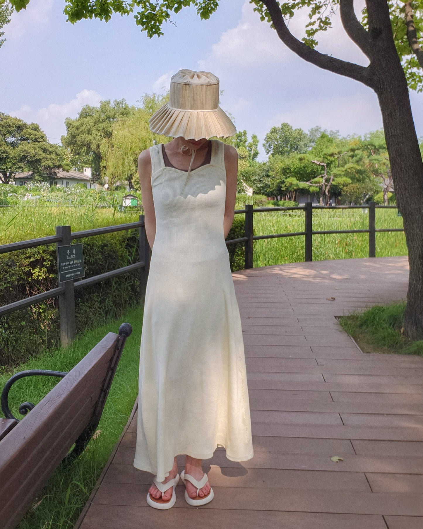 mermaid heart neck rib long dress