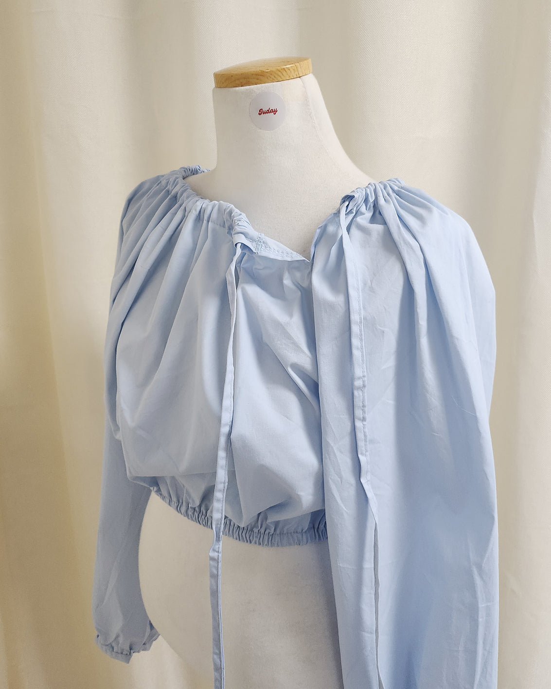 ribbon cropped blouse