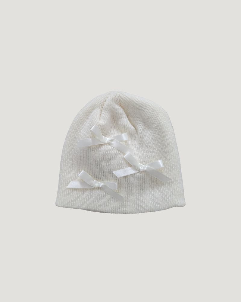 ribbon knit beanie