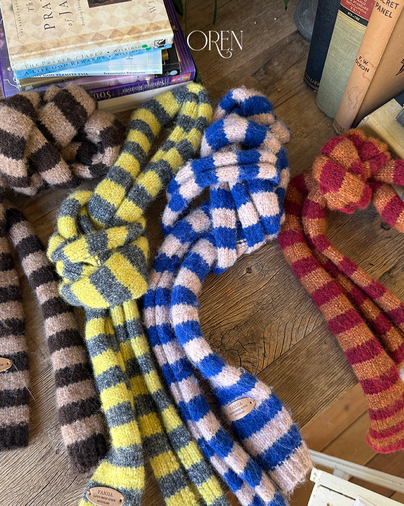 【OREN】ambre striped muffler