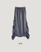 side shirring long skirt