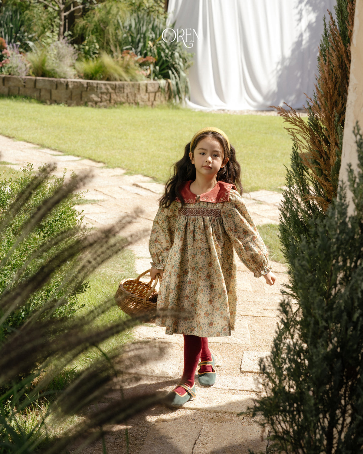 【OREN】bonjour square-collar dress