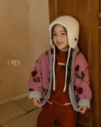 【OREN】flip knit brim beanie