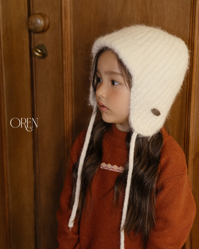【OREN】flip knit brim beanie