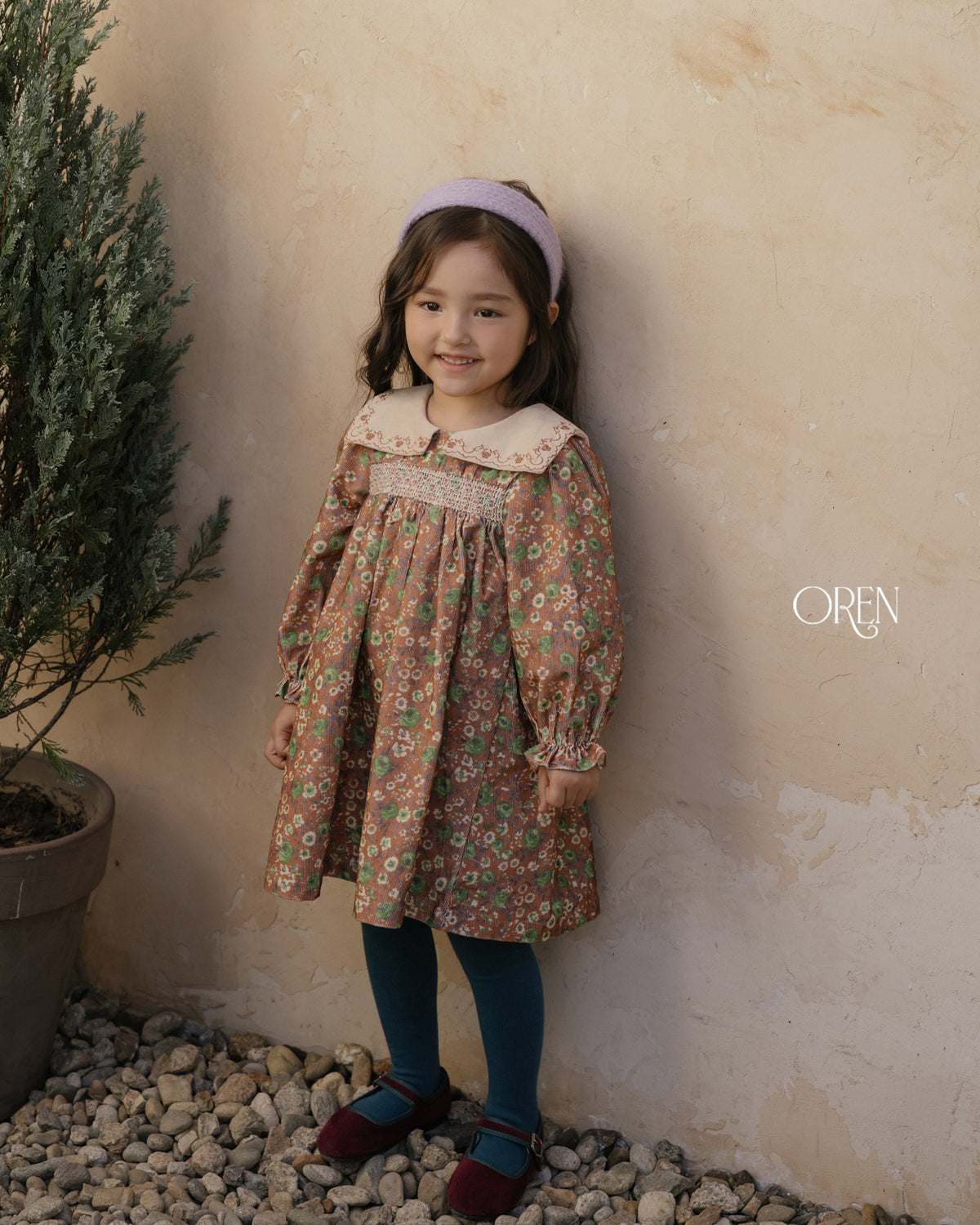 【OREN】bonjour square-collar dress