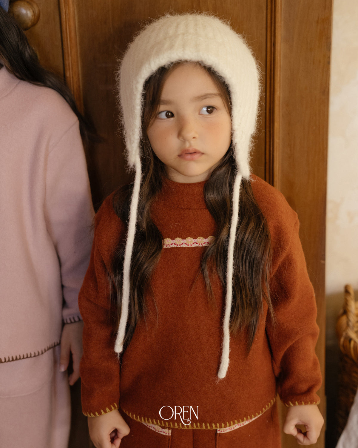 【OREN】flip knit brim beanie