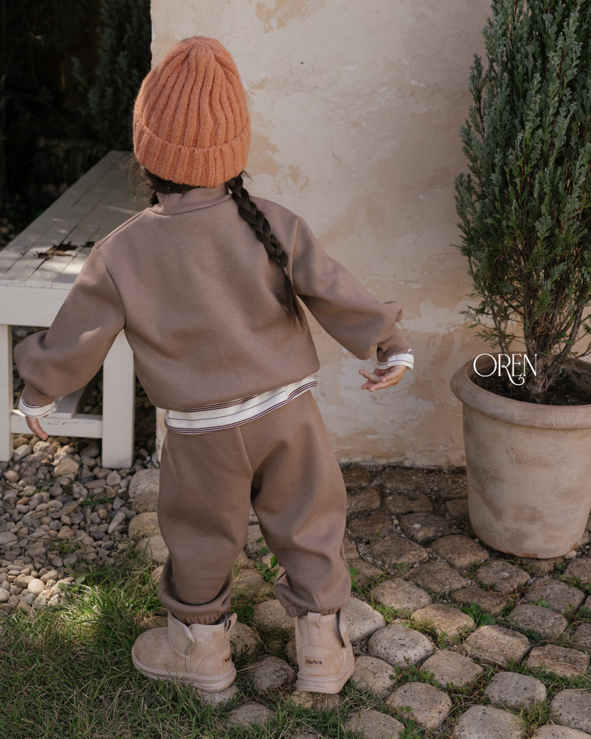 【OREN】romi garden fleece lined SET UP