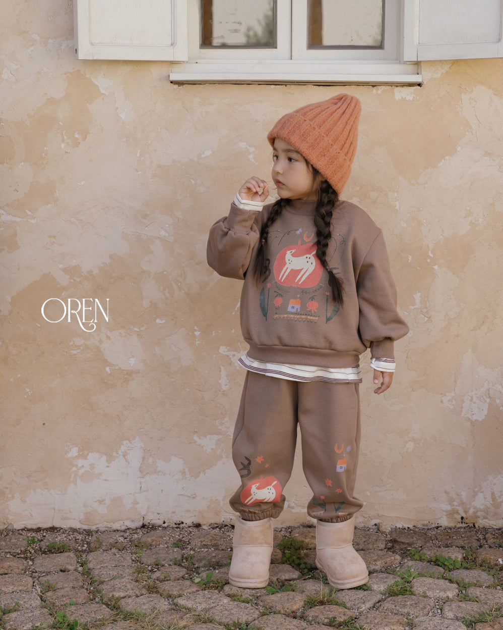 【OREN】romi garden fleece lined SET UP