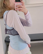 sheer short bustier