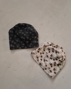 flower pattern waffle beanie