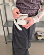faux leather pouch belt