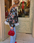rose motif mini bag