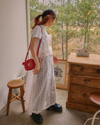 flower lace sheer salopette dress
