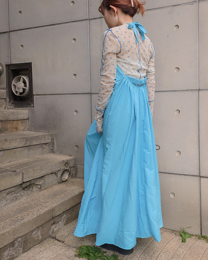 halter neck back open long dress