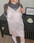 satin rose lingerie camisole dress