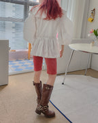 velvet half rib leggings