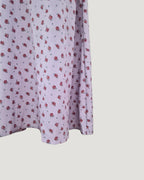 rose pattern frill long dress