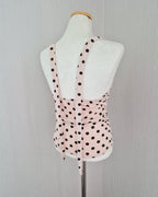 polka dot halter neck bustier