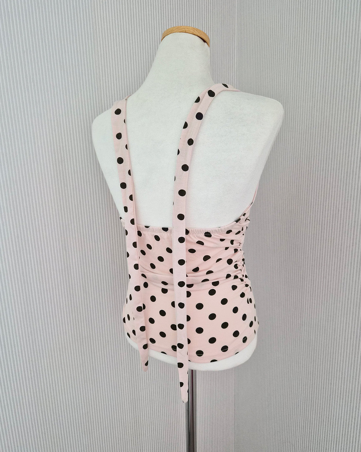 polka dot halter neck bustier