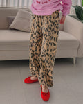 leopard sweat jogger pants