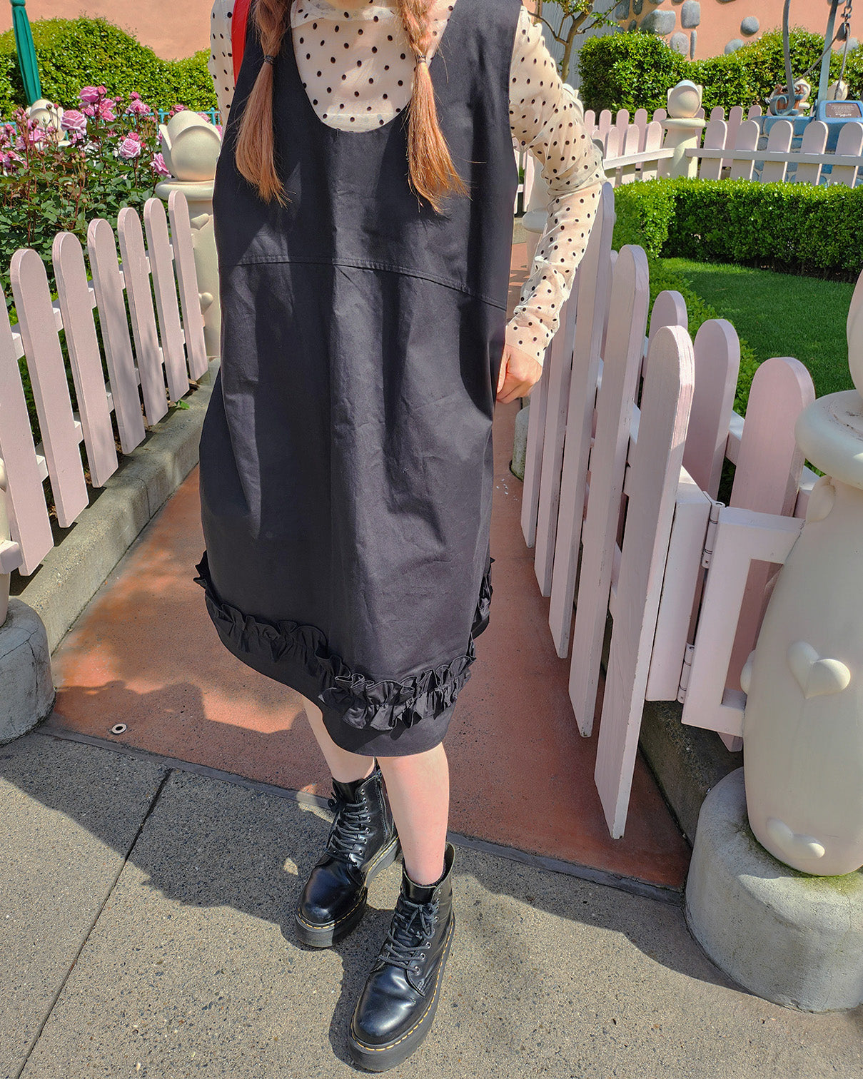 hem frill over midi dress