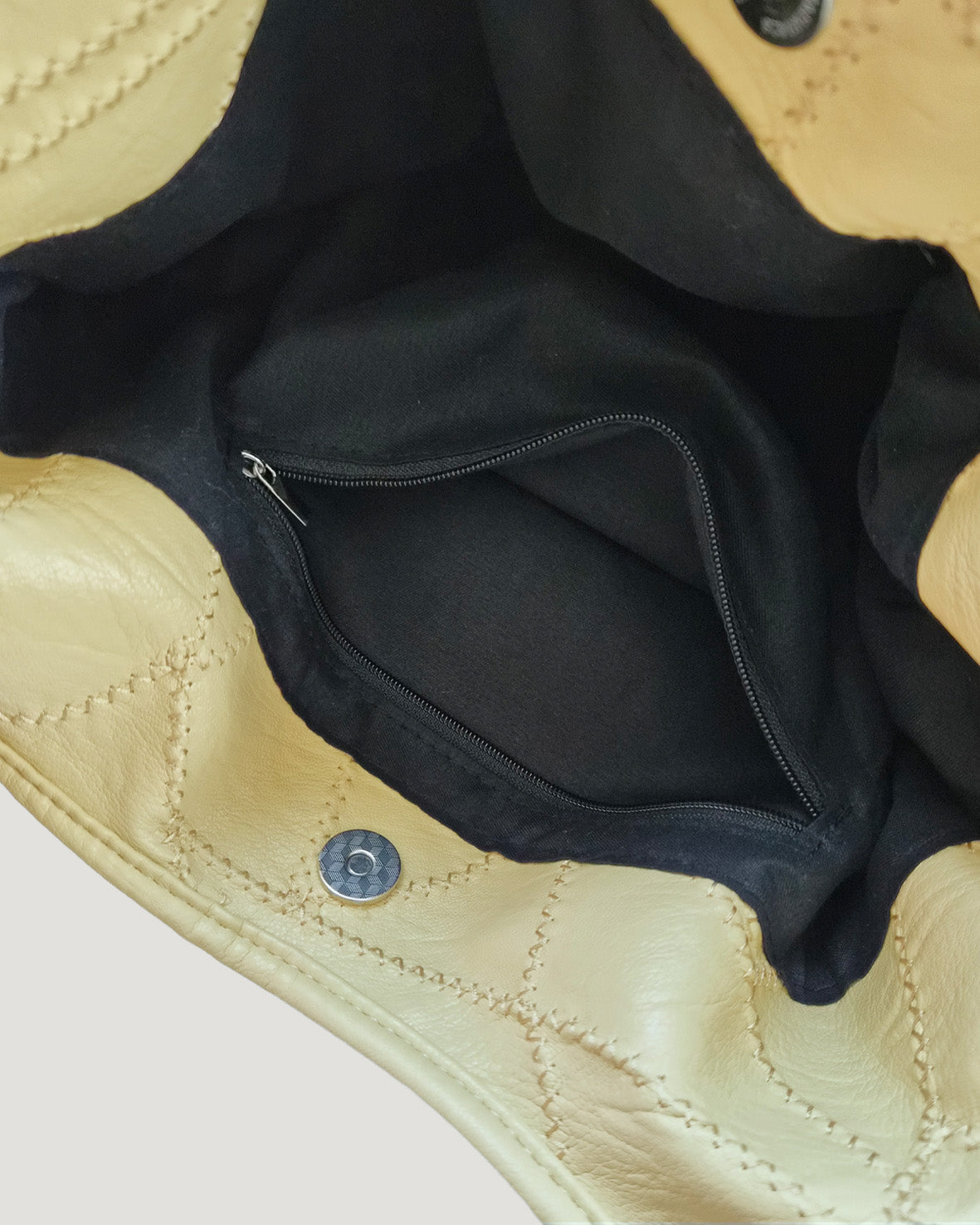 stitch pattern faux leather shoulder bag