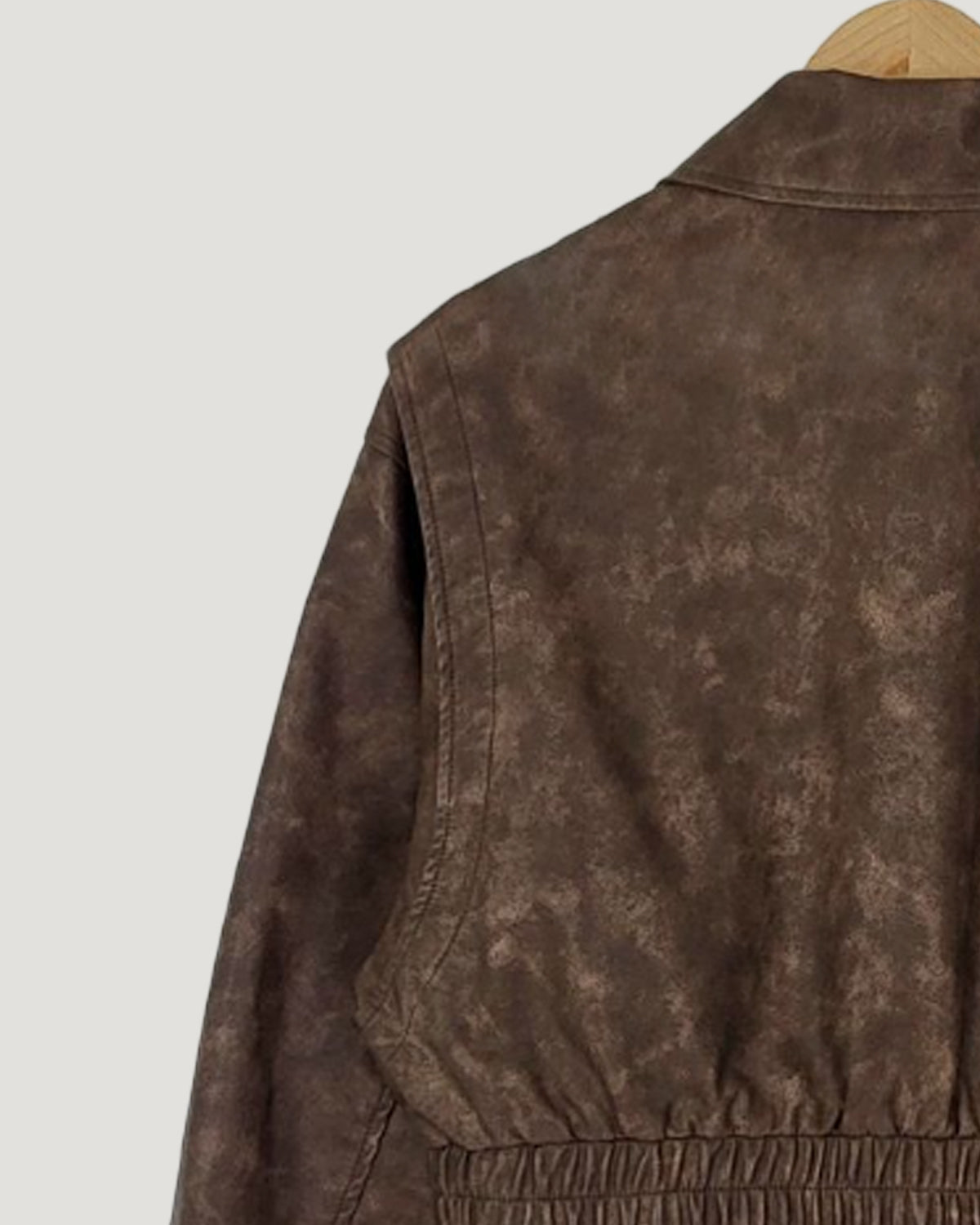 vintage like faux leather blouson