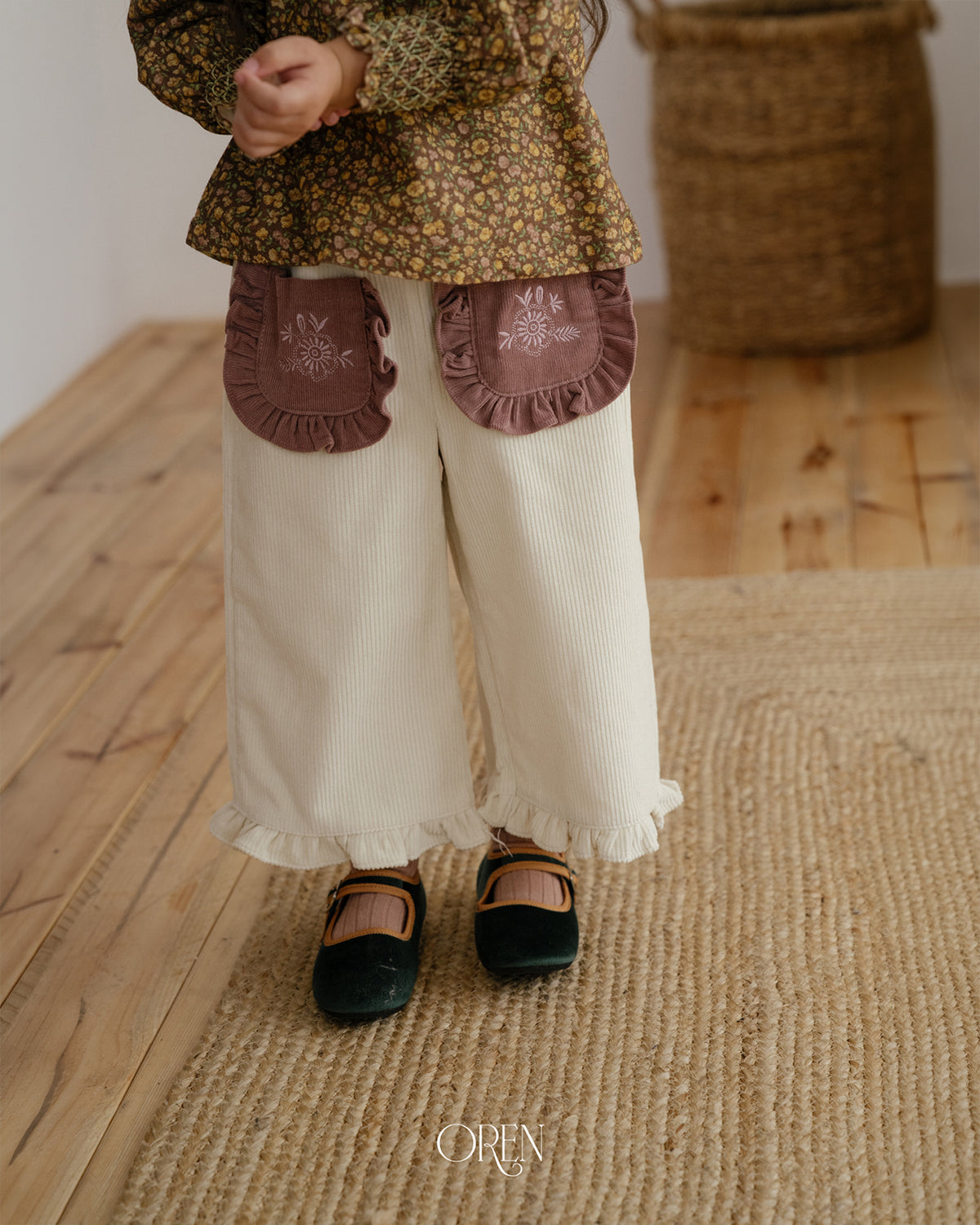 【OREN】naomi frill corduroy pants