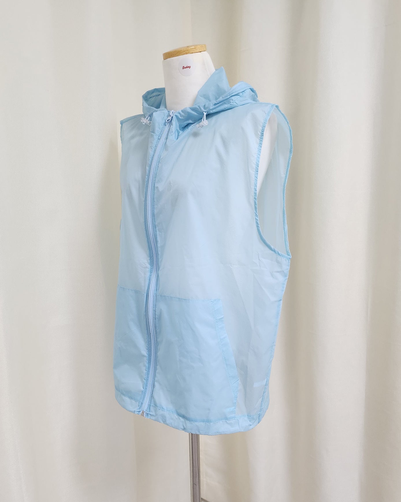 sheer nylon hood vest