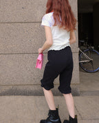 frill half pants