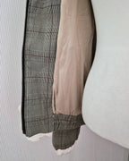 glen check frill jacket