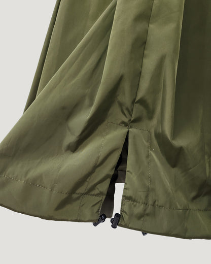 MA-1 like row pleated nylon skirt