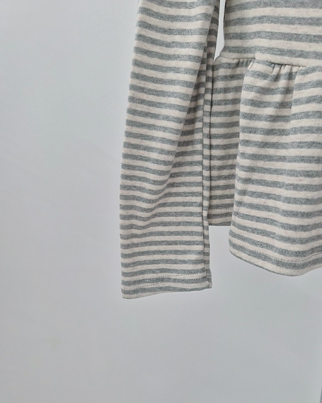 stripe hem frill food T