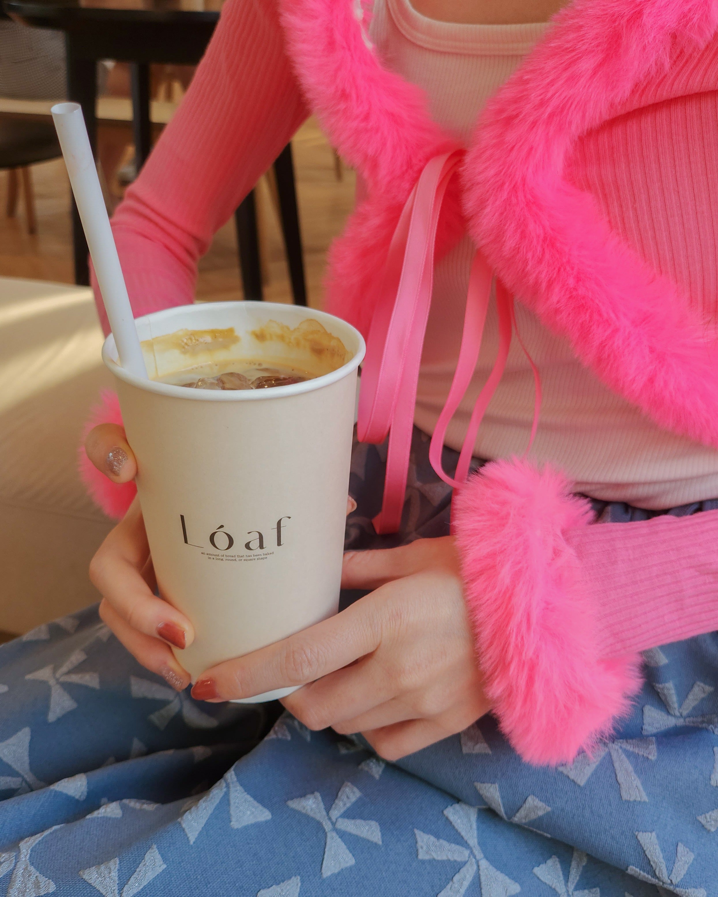 fur ribbon cardigan