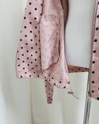 dot frill nylon blouson