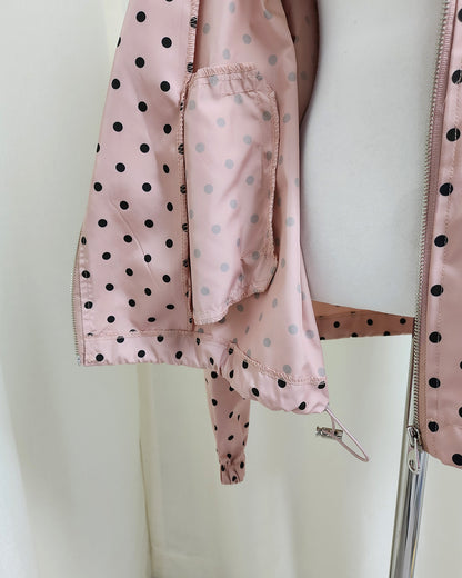dot frill nylon blouson