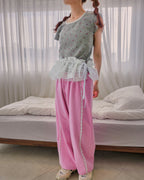 lace frill layered belt