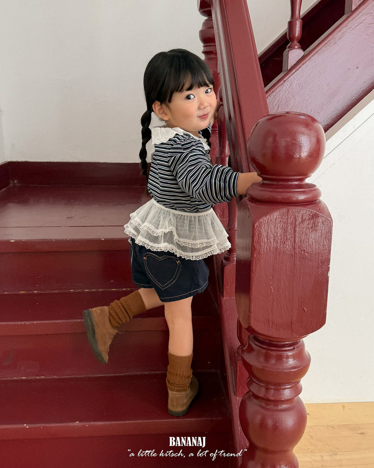 【BANANAJ】heart pocket peanuts short pants