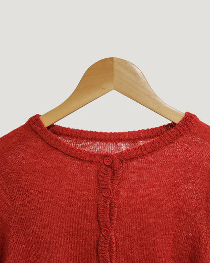 layered knit cardigan bustier set