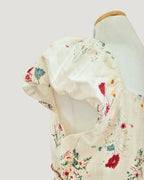 flower frill long dress