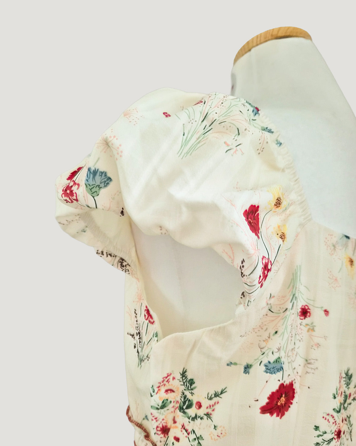 flower frill long dress