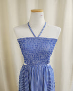 cut out stripe long dress