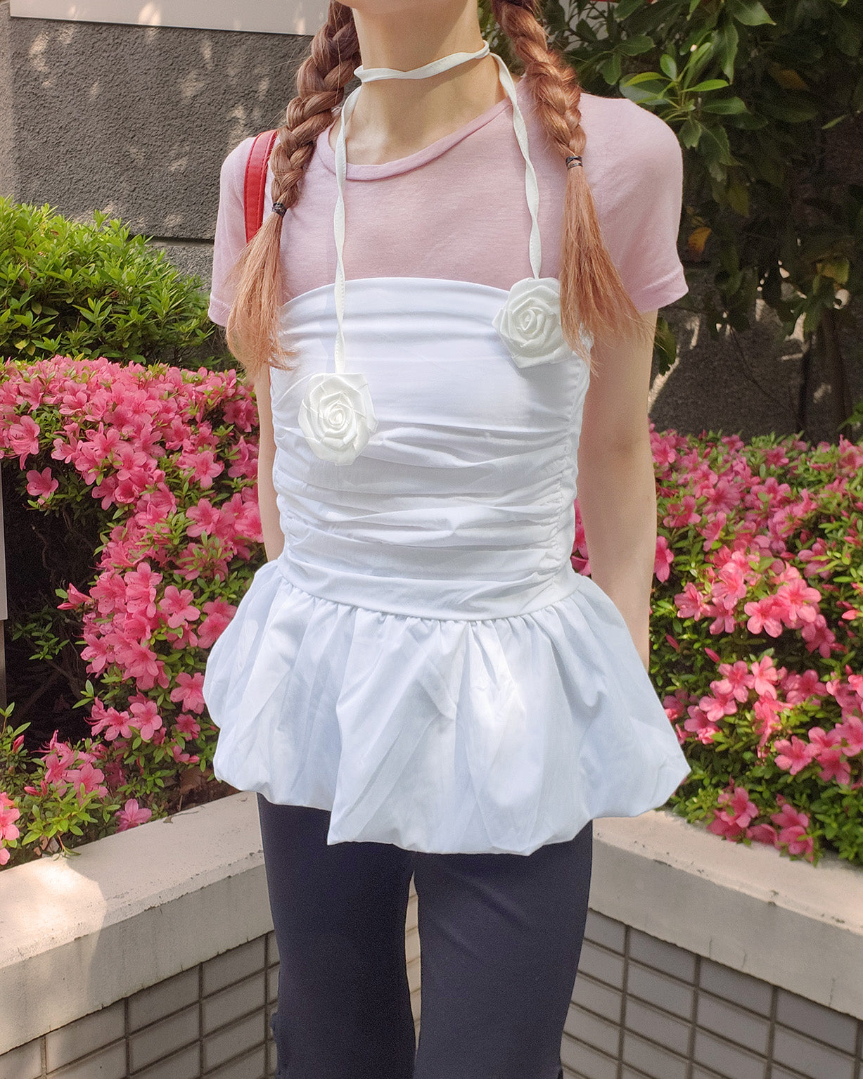 rose corsage set balloon top