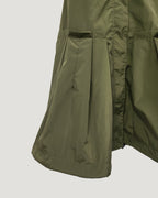 MA-1 like row pleated nylon skirt