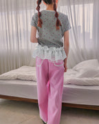 lace frill layered belt