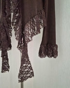 frill lace flare cardigan