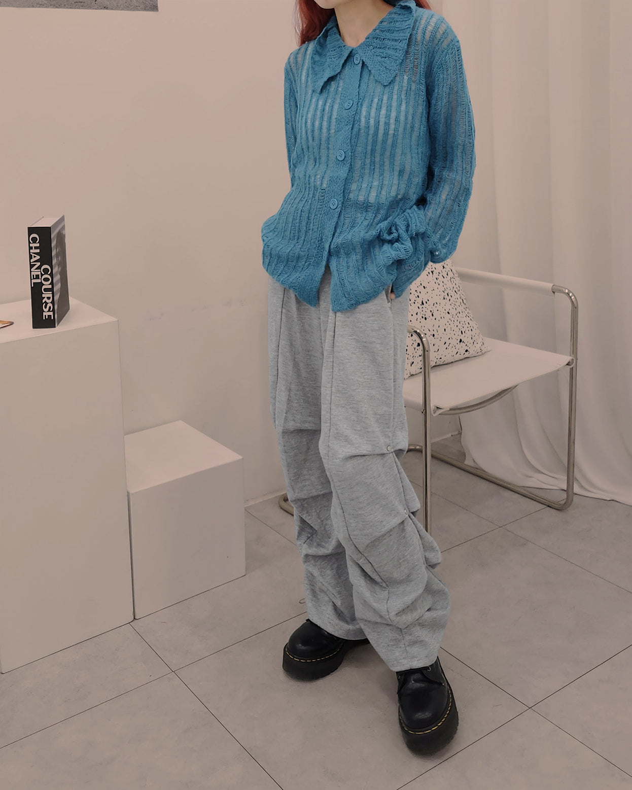 shirring light sweat pants