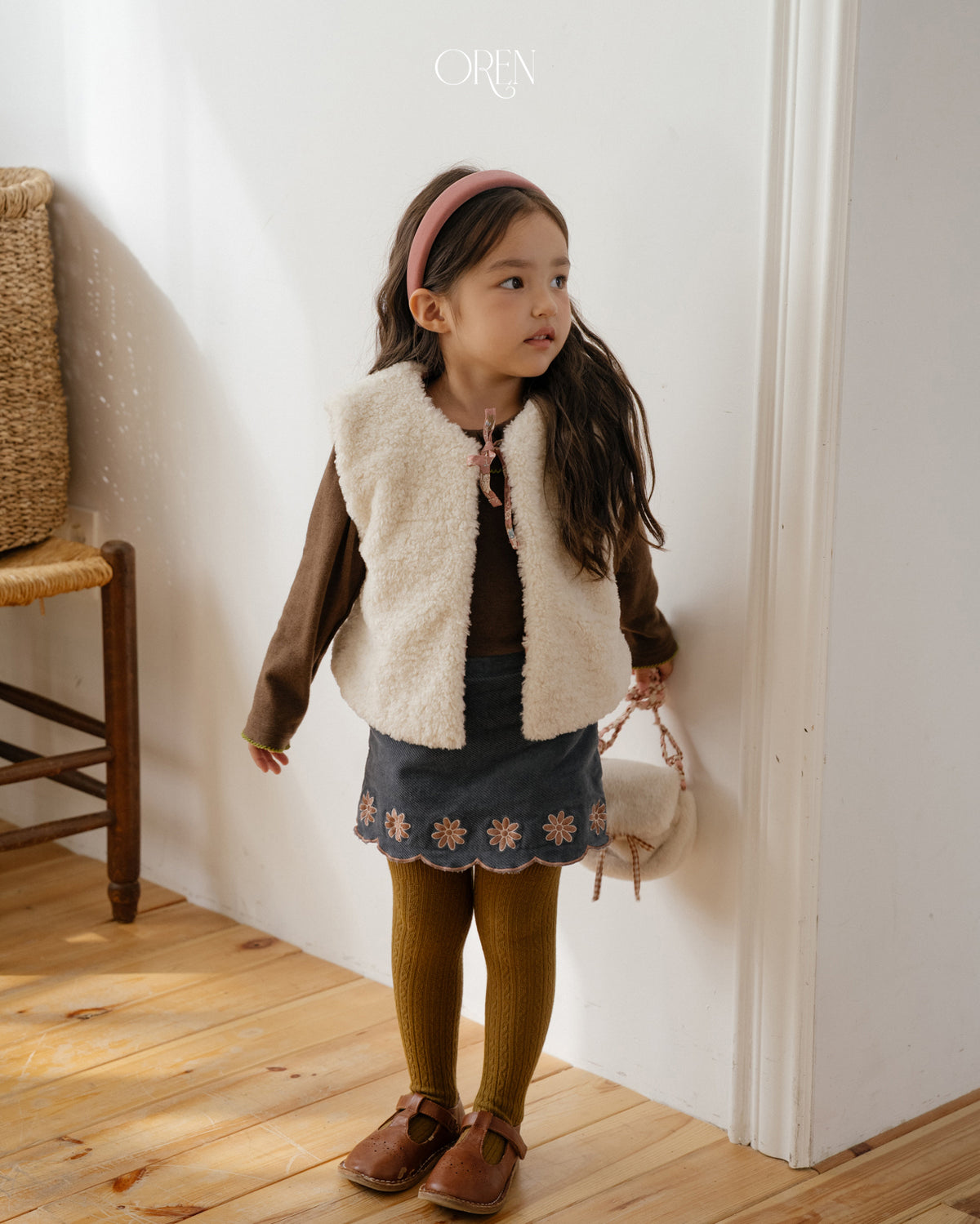【OREN】lavender bear padded vest (2oz)