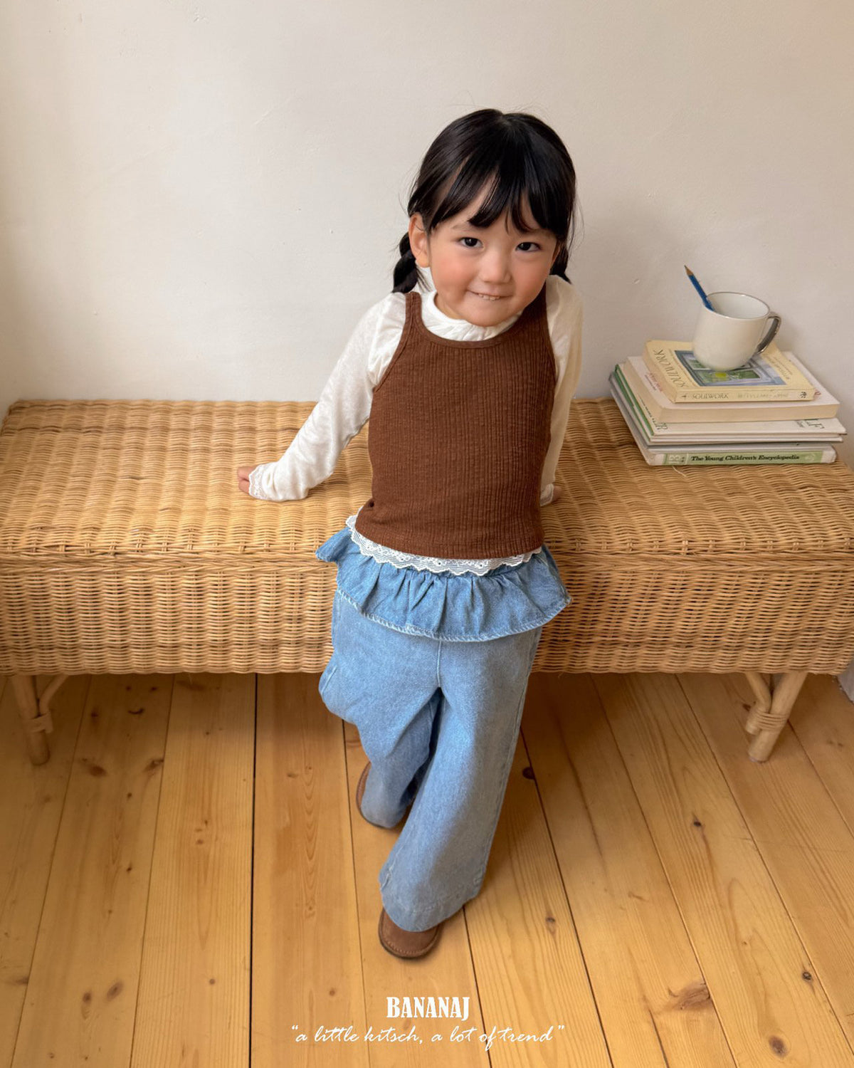 【BANANAJ】double strap top
